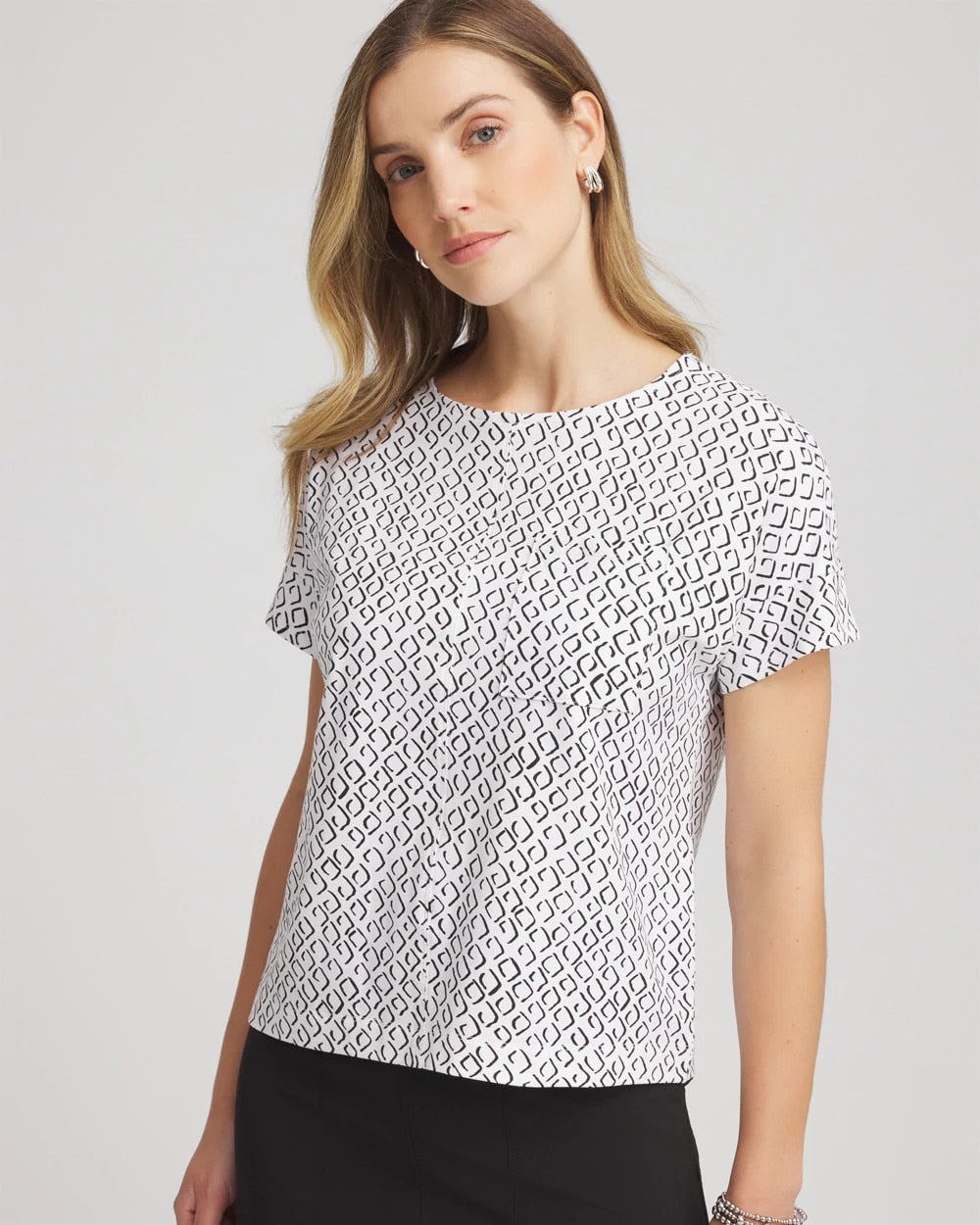 Chico's Clothing Zenergy® UPF Geo-Print Dolman Top