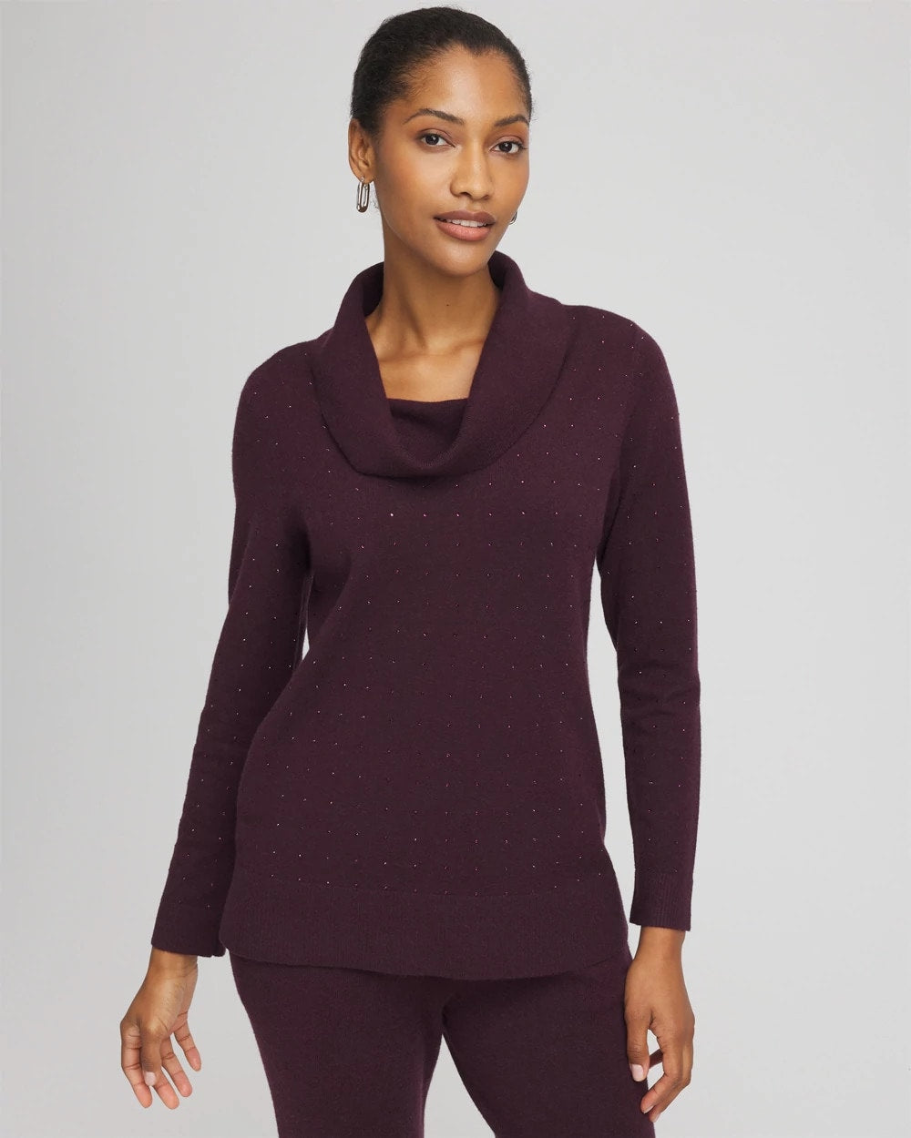 Chico's Clothing Zenergy® Luxe Diamante Cowlneck Tunic