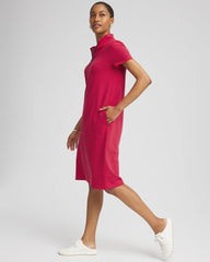 Chico's Clothing Zenergy® UPF Knit Stripe Half-Zip Dress