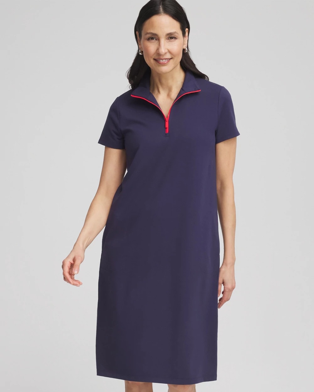 Chico's Clothing Zenergy® UPF Knit Half-Zip Dress