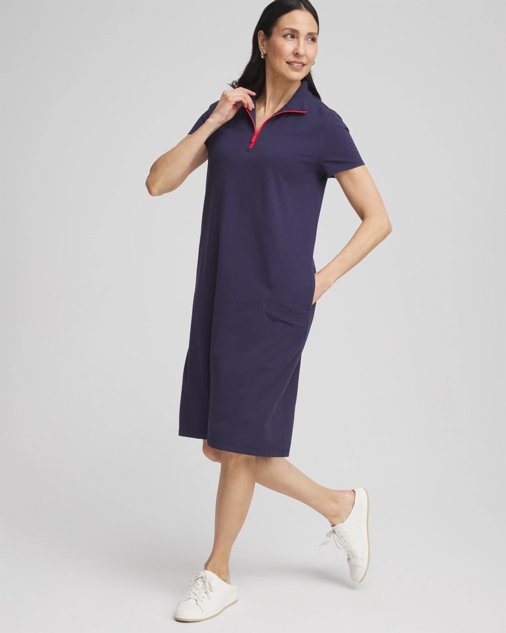 Chico's Clothing Zenergy® UPF Knit Half-Zip Dress
