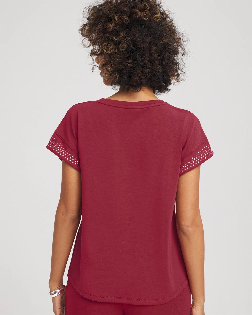 Chico's Clothing Zenergy® Embellished Short-Sleeve Top