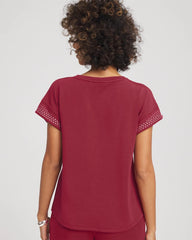 Chico's Clothing Zenergy® Embellished Short-Sleeve Top
