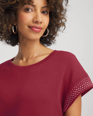 Chico's Clothing Zenergy® Embellished Short-Sleeve Top