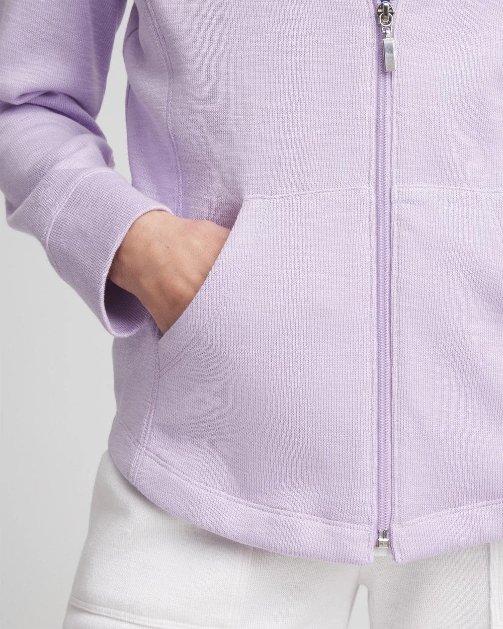 Chico's Clothing Zenergy® Beach Slub Zip-Front Hoodie