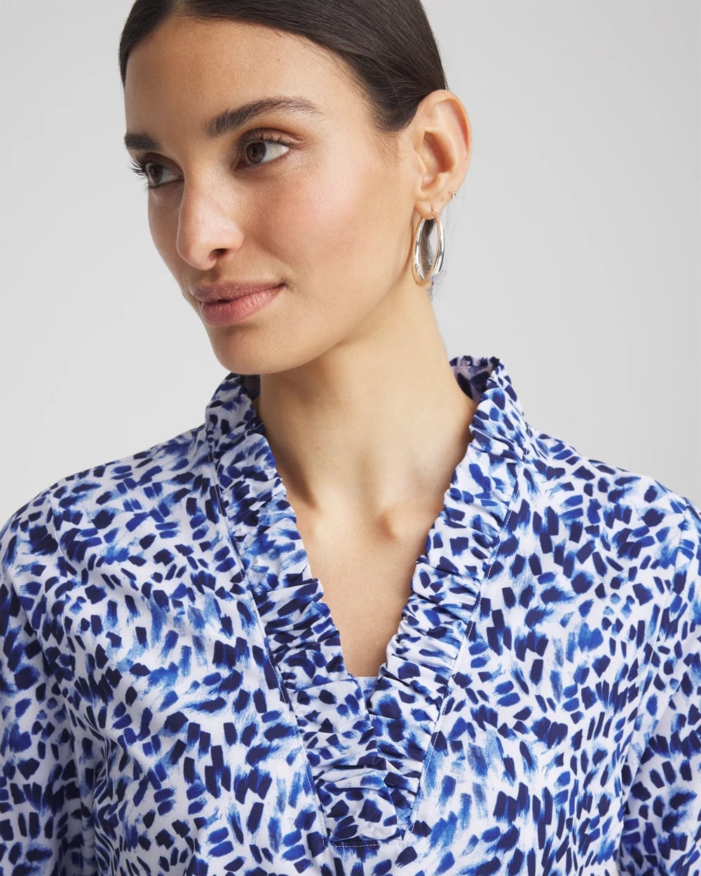 Chico's Clothing Zenergy® UPF V-Neck Ruffle Top