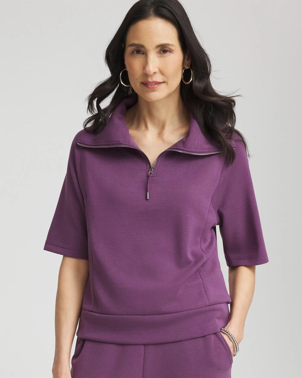 Chico's Clothing Zenergy® Soft Half-Zip Top
