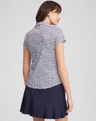 Chico's Clothing Zenergy® UPF Dots Mockneck Short-Sleeve Top