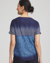 Chico's Clothing Zenergy® Graphic Ombre V-Neck Tee