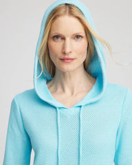 Chico's Clothing Zenergy® Crochet Knit Hooded Pullover Top