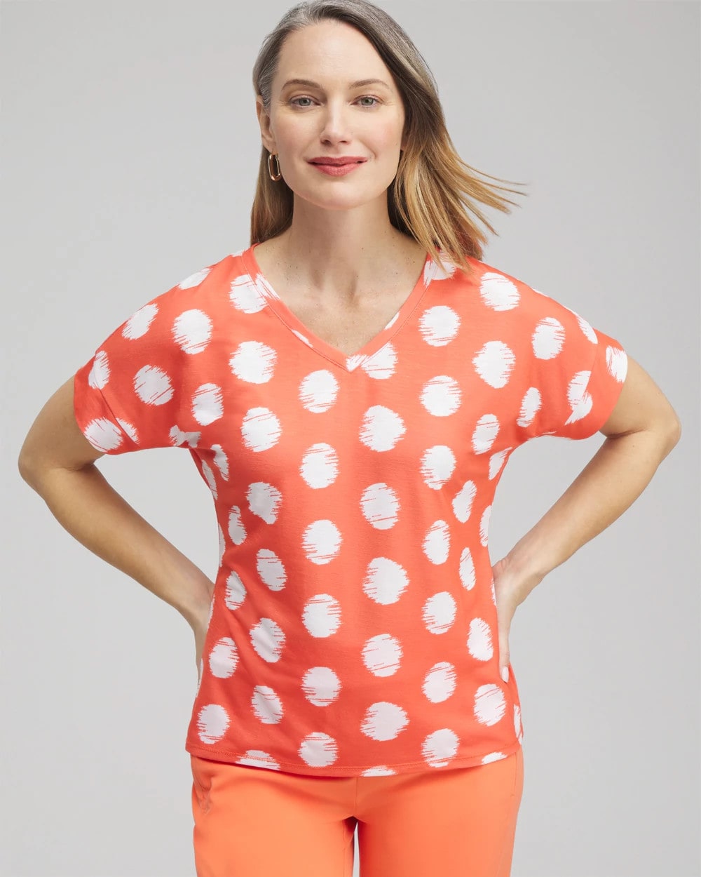 Chico's Clothing Zenergy® Dots Drop Shoulder Tee