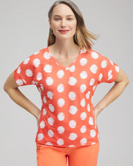Chico's Clothing Zenergy® Dots Drop Shoulder Tee