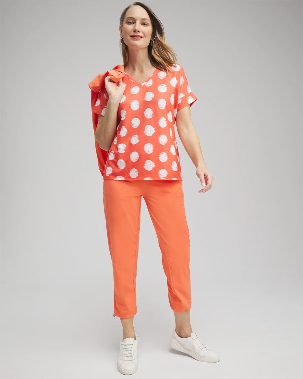 Chico's Clothing Zenergy® Dots Drop Shoulder Tee