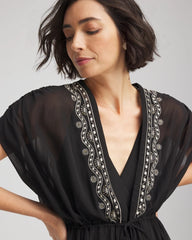 Chico's Clothing Miraclesuit® Beach Embroidered Long Kimono