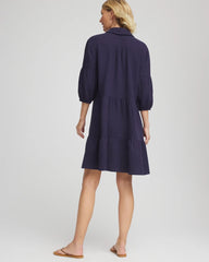 Chico's Clothing Woven Tiered Swim Cover-Up Dress