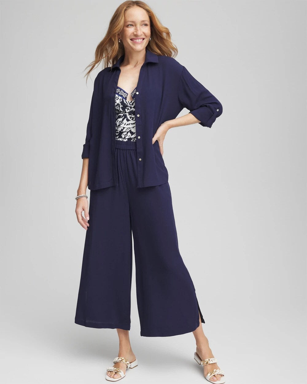 Chico's Clothing Chico's Beach Swimsuit Cover-Up Set