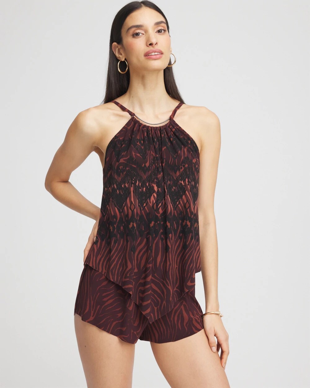 Chico's Clothing Magicsuit® Goldie Zabra Romper
