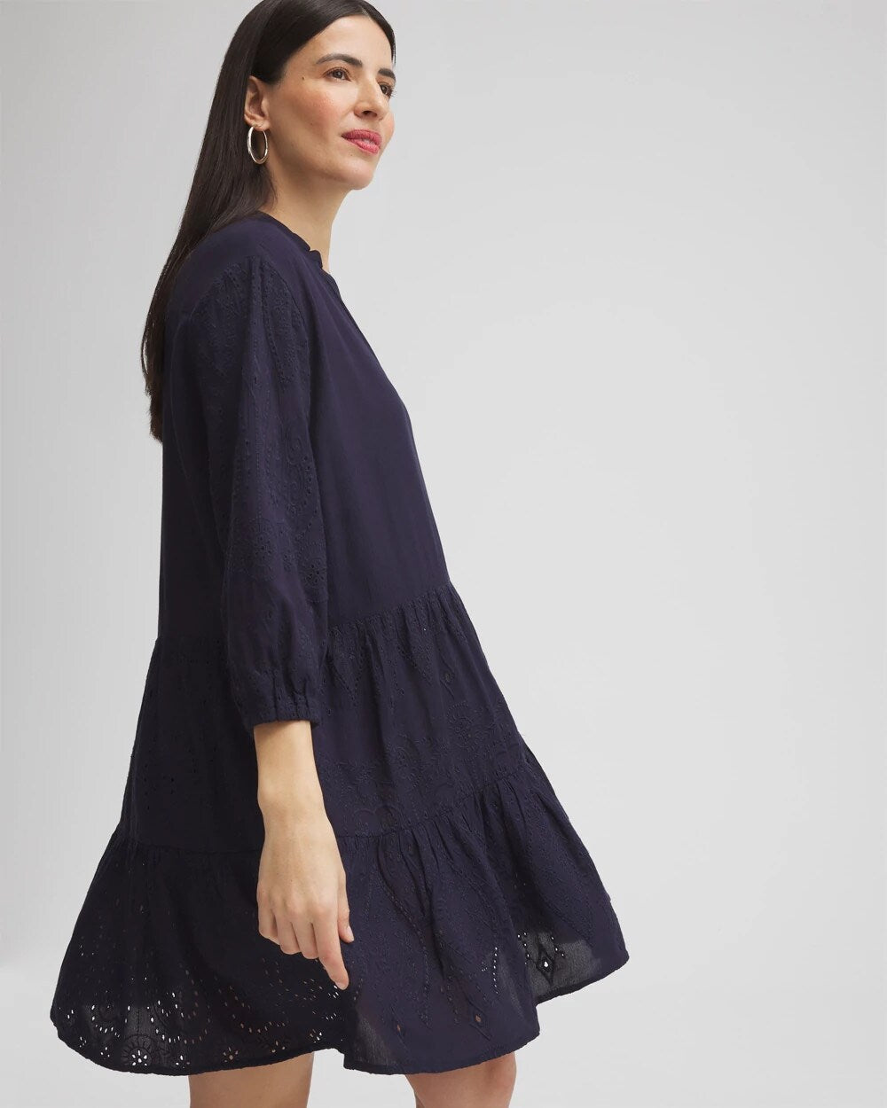 Chico's Clothing Embroidered Eyelet Coverup