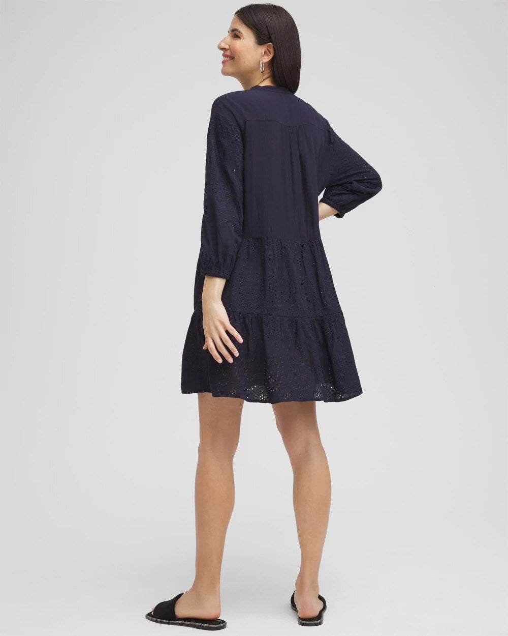 Chico's Clothing Embroidered Eyelet Coverup