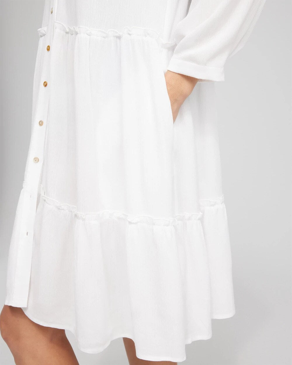 Chico's Clothing Button Front Swim Coverup