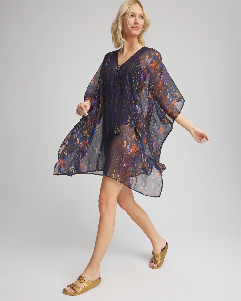 Chico's Clothing Miraclesuit® Tapiz Caftan Cover-Up