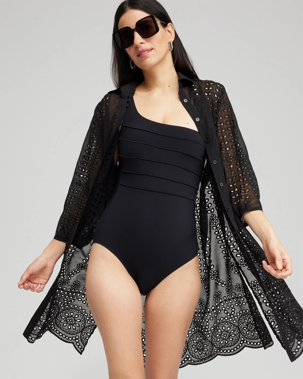 Chico's Clothing Shirt Dress Swim Coverup