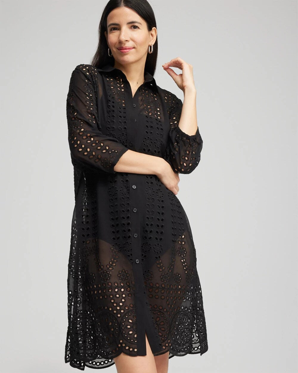 Chico's Clothing Shirt Dress Swim Coverup