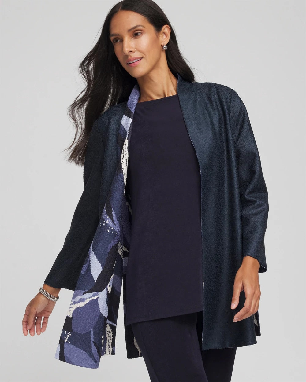 Chico's Collections Travelers™ Wave Reversible Crushed Jacket
