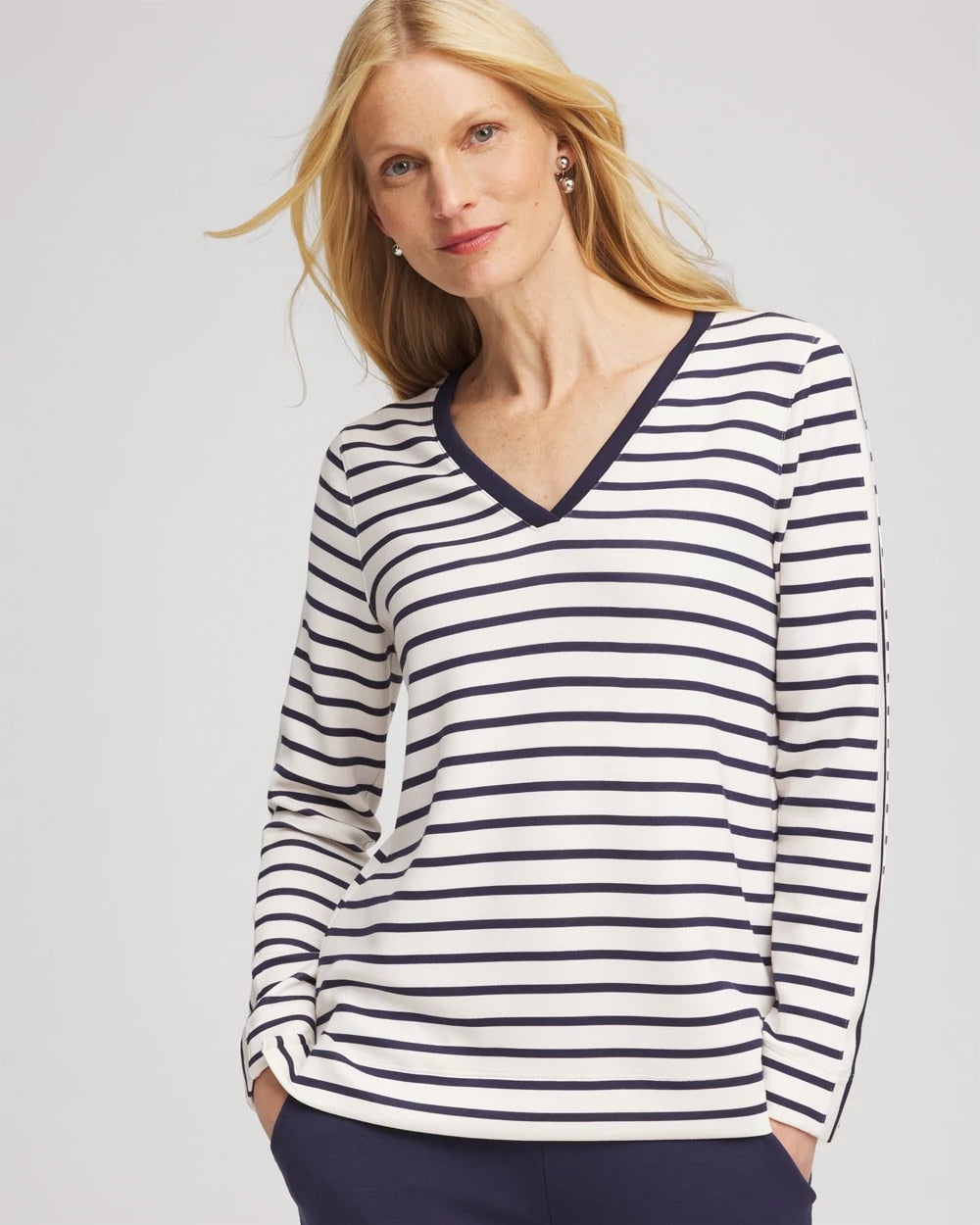Chico's Clothing Zenergy® Soft Striped Top