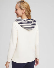 Chico's Clothing Zenergy® Double-Knit Stripe Hood Tunic