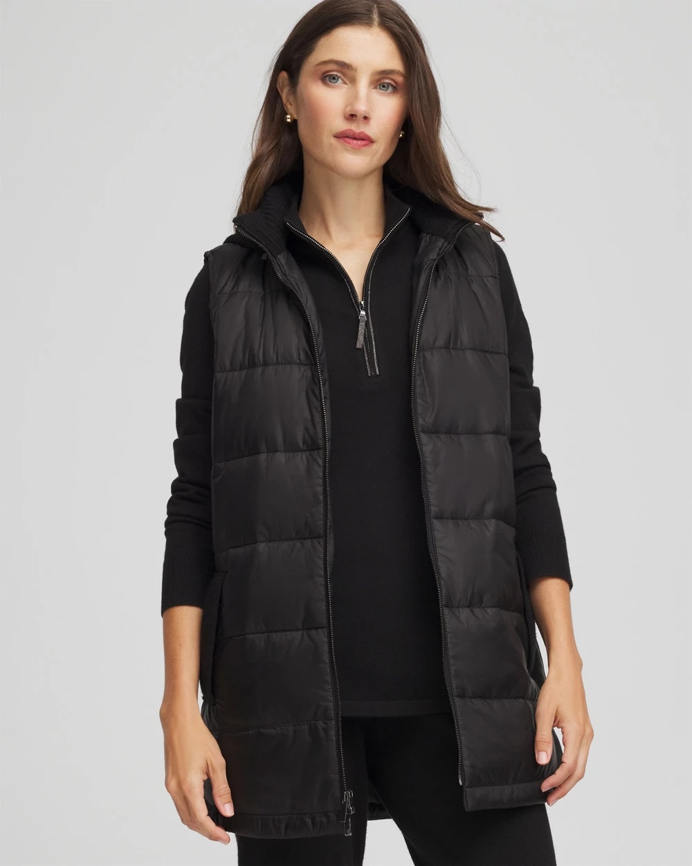 Chico's Clothing Zenergy® Quilted Hooded Vest