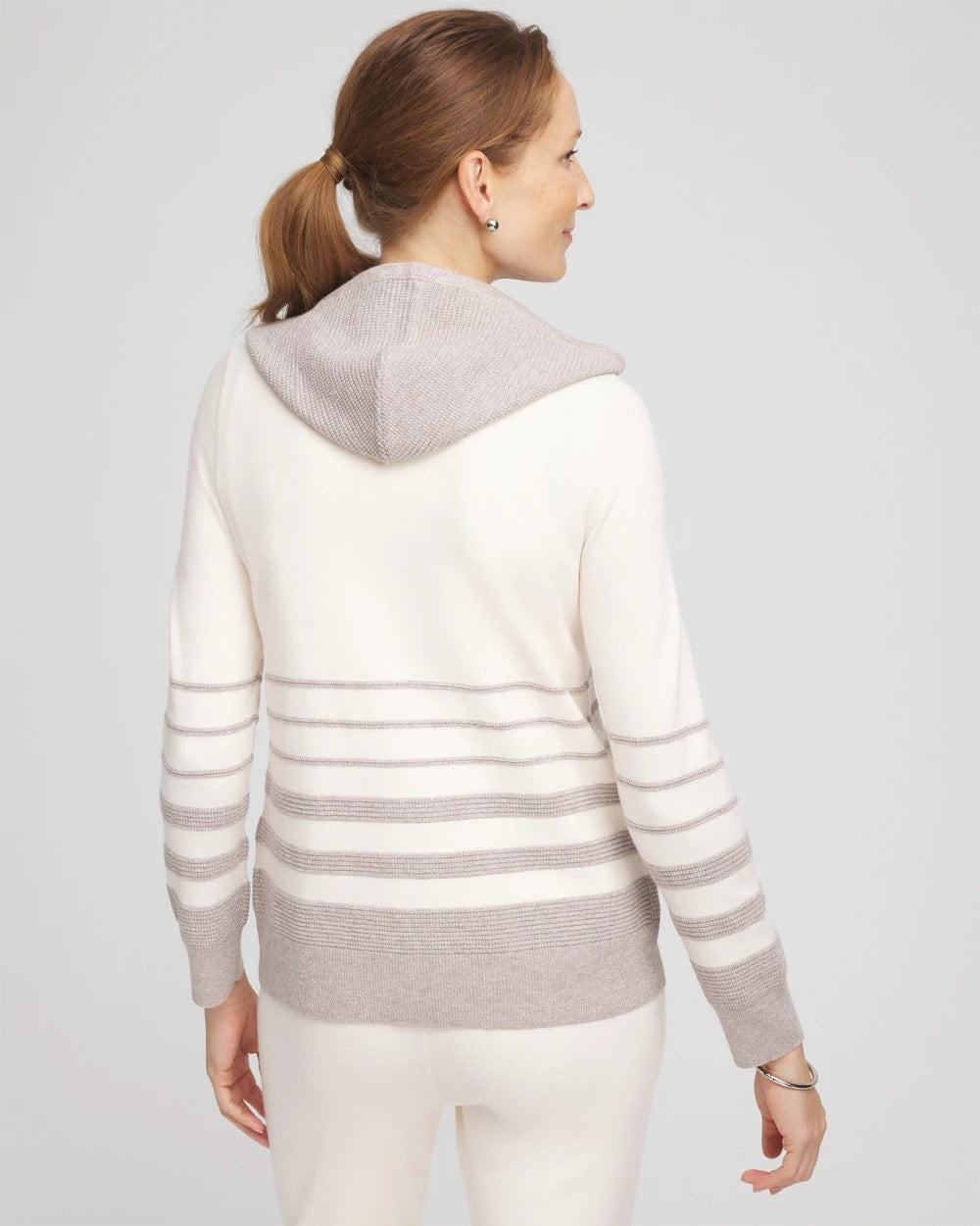 Chico's Clothing Zenergy® Luxe Metallic Striped Sweater