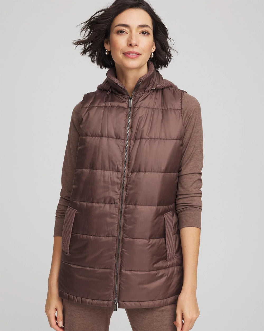 Chico's Clothing Zenergy® Quilted Hooded Vest