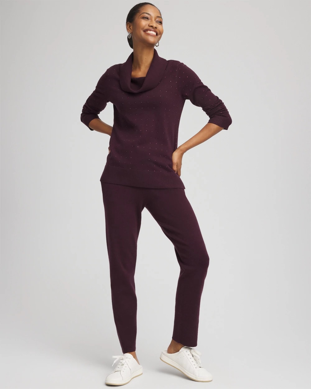 Chico's Clothing Zenergy® Luxe Diamante Cowlneck Tunic
