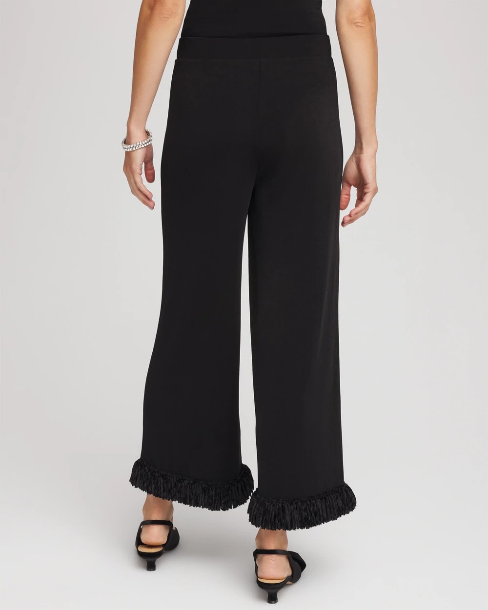 Chico's Clothing Travelers™ Collection Fringe Hem Cropped Pants