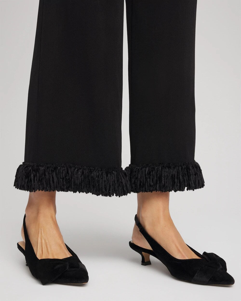 Chico's Clothing Travelers™ Collection Fringe Hem Cropped Pants
