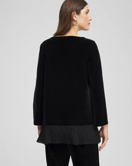 Chico's Clothing Travelers™ Chiffon Hem Velvet Tunic