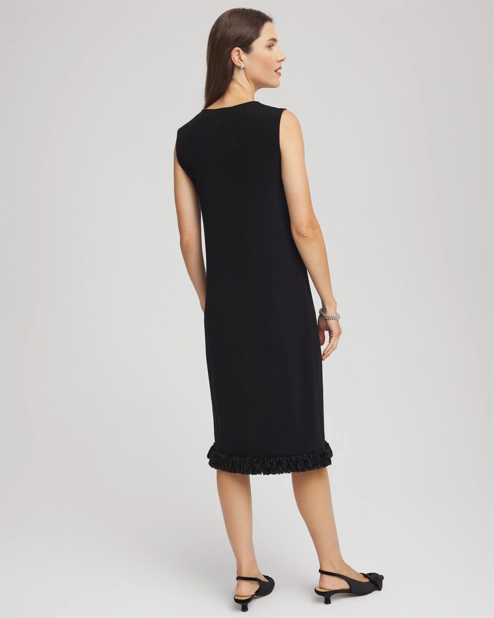 Chico's Clothing Travelers™ Fringe Hem Tank Dress