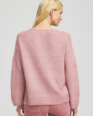 Chico's Clothing Tonal Embroidered Boatneck Pullover Sweater