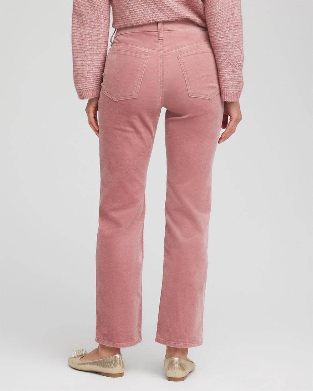 Chico's Clothing Velveteen Pull-On Flared Jeans