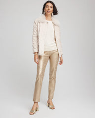 Chico's Clothing Girlfriend Slim Ankle Foiled Lace Jeans