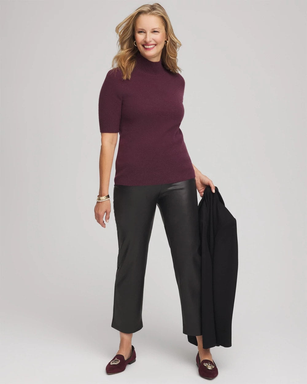 Chico's Clothing Cashmere Elbow-Sleeve Sweater