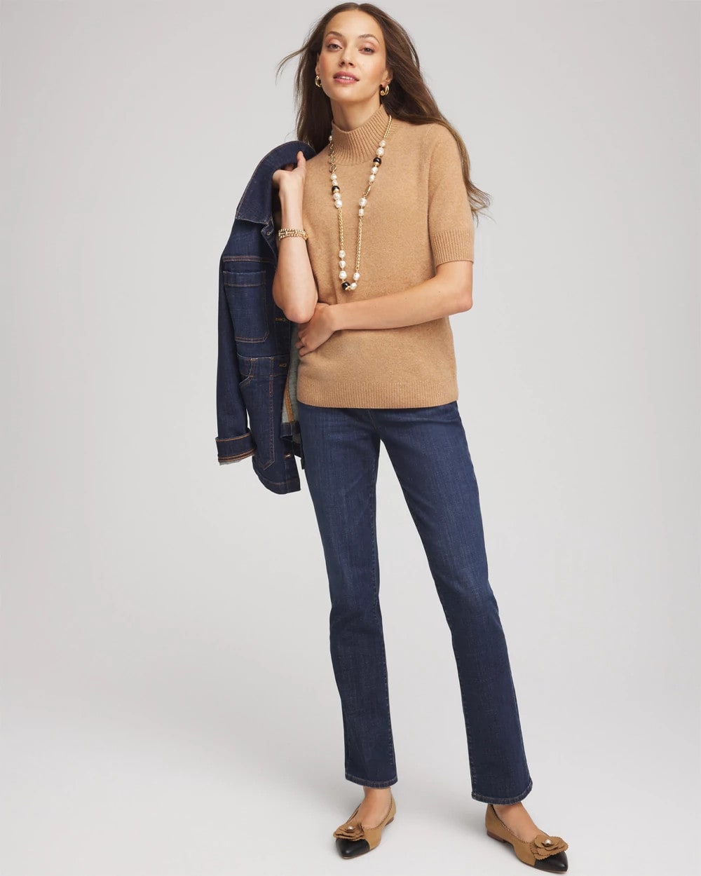 Chico's Clothing Cashmere Elbow-Sleeve Sweater