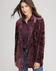 Chico's Clothing Crushed Velvet Blazer
