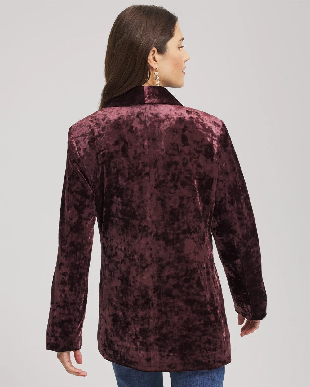 Chico's Clothing Crushed Velvet Blazer