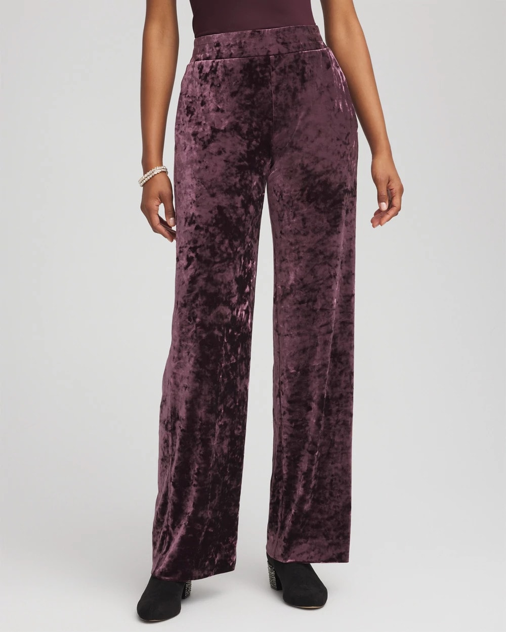 Chico's Clothing Crushed Velvet Wide-Leg Pants