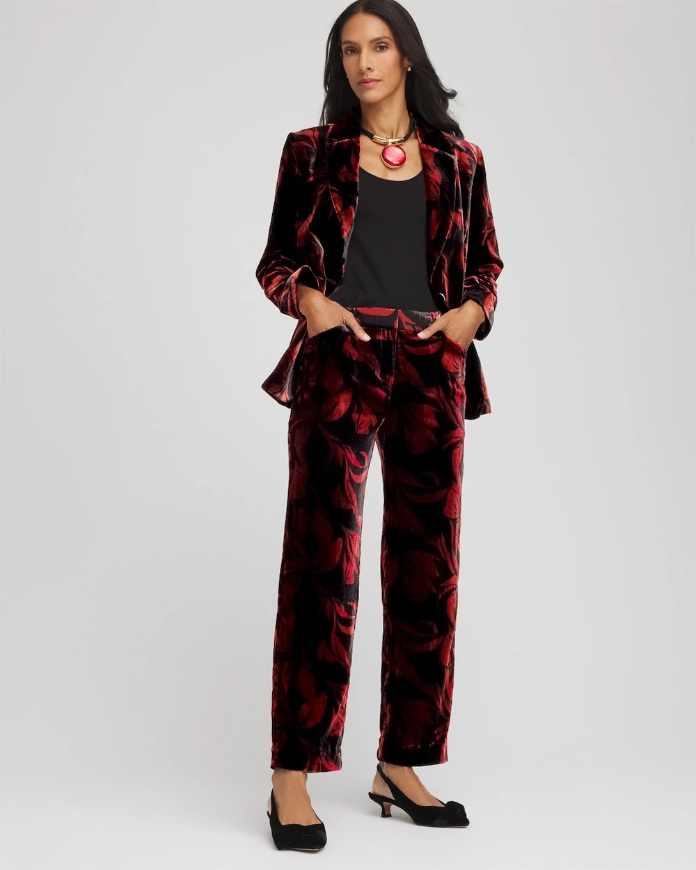 Chico's Clothing Velvet Rose Slim Ankle Pants