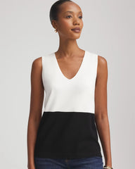 Chico's Clothing Colorblock V-neck Sweater Tank