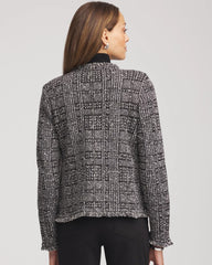 Chico's Clothing Embroidered Metallic Tweed Cardigan