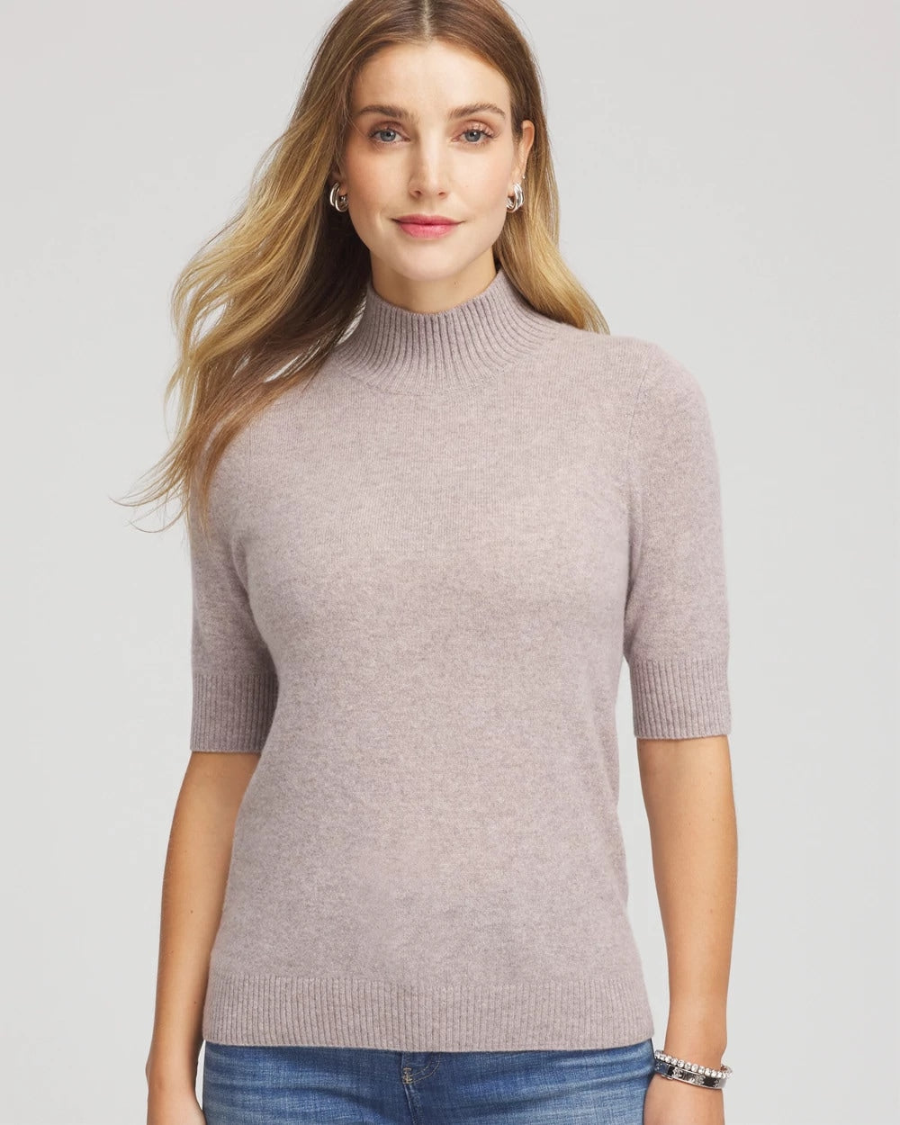 Chico's Clothing Cashmere Elbow-Sleeve Sweater